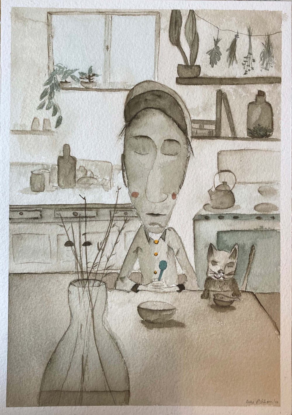 I'll be in the kitchen | 2021 | 18x24cm | watercolor